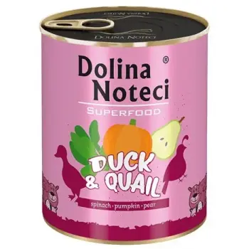 Dolina Noteci Superfood Pies Kaczka i przepiórka puszka 800g