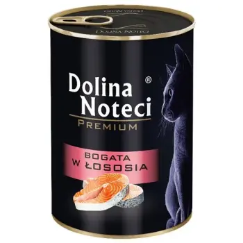 Dolina Noteci Premium Kot Bogata w łososia puszka 400g