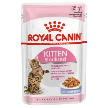 Royal Canin Kitten Sterilised karma mokra w galaretce dla kociąt od 4 do 12 miesiąca życia, sterylizowanych saszetka 85g