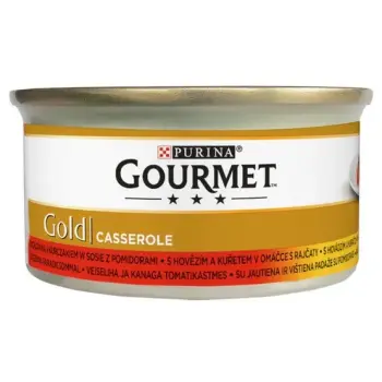 Gourmet Gold Wołowina i kurczak w sosie pomidorowym 85g