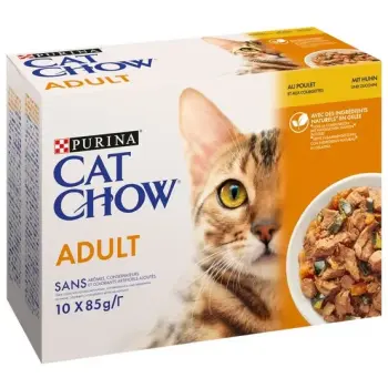 Purina Cat Chow Kurczak i cukinia saszetki 10x85g