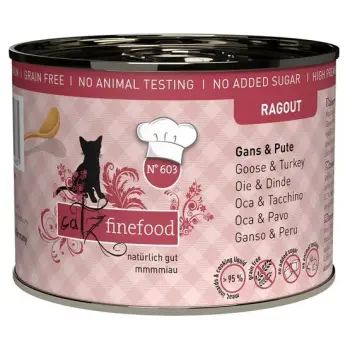 Catz Finefood Ragout N.603 Gęś i Indyk puszka 180g