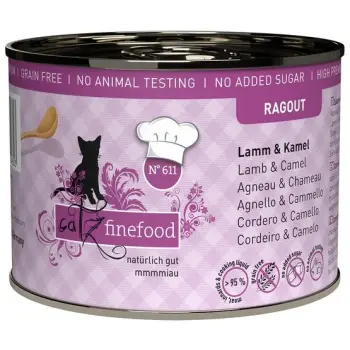 Catz Finefood Ragout N.611 Jagnięcina i Wielbłąd puszka 180g