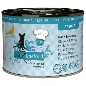 Catz Finefood Ragout N.613 Kurczak i Omułek puszka 180g