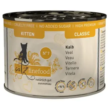 Catz Finefood Classic Kitten N.07 Wołowina i cielęcina puszka 200g