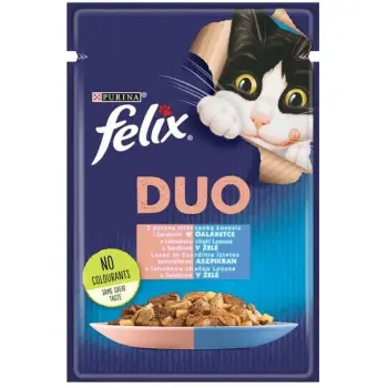 Felix Fantastic Duo sardynka/łosoś galaretka saszetka 85g