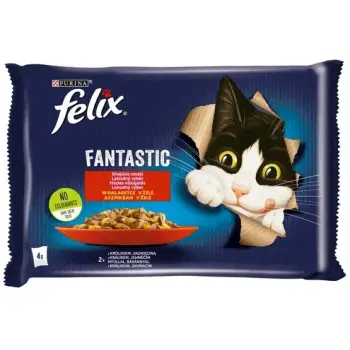 Felix Fantastic Wybór Mięs (królik+jagnięcina) w galaretce saszetka 4x85g