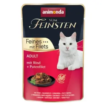 Animonda vom Feinsten Cat Adult Wołowina + filet z indyka saszetka 85g