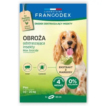 Francodex Obroża odstraszająca insekty średnie psy 10-20kg 60cm [FR179172]