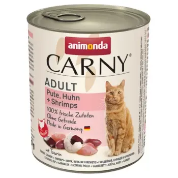 Animonda Carny Adult Indyk, Kurczak + Krewetki puszka 800g