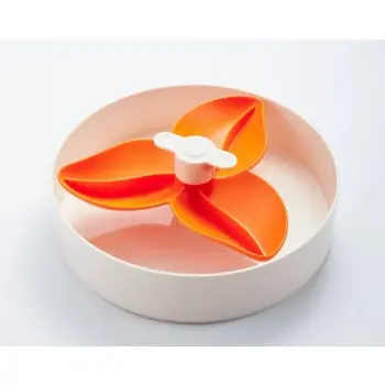 Spin Interaktywna miska Flower/Spin biało-pomarańczowa