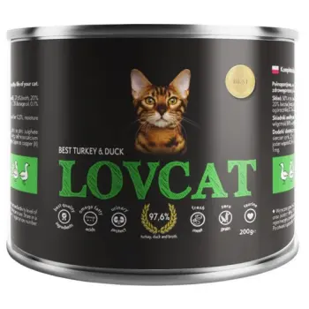 Lovcat Best Turkey & Duck puszka 200g