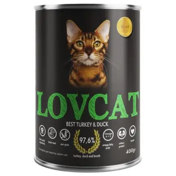 Lovcat Best Turkey & Duck puszka 400g