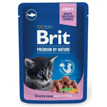 Brit Premium By Nature Cat Kitten White Fish sos saszetka 100g