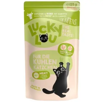 Lucky Lou Lifestage Kitten Drób i wołowina saszetka 125g