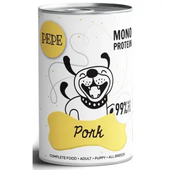 Paka Zwierzaka PEPE Pork (wieprzowina) puszka 400g