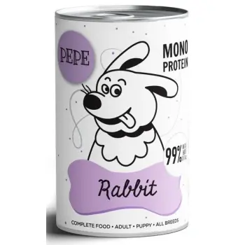 Paka Zwierzaka PEPE Rabbit (królik) puszka 400g