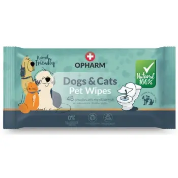 Opharm Dogs & Cats Pet Wipes - chusteczki nawilżane dla psa i kota 48szt