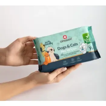 Opharm Dogs & Cats Pet Wipes - chusteczki nawilżane dla psa i kota 48szt