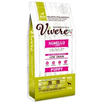 Vivere Dog Low Grain Medium Puppy Lamb 3kg