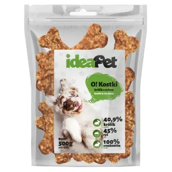 IdeaPet Kostki królik z ryżem 9cm 500g