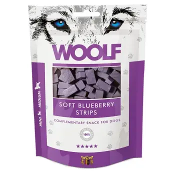 Woolf Soft Blueberry Strips 100g