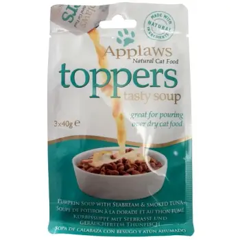 Applaws Cat Topper Zupa dynia, leszcz, tuńczyk 3x40g