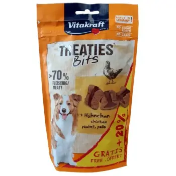 Vitakraft Dog Treaties Bits - Smaczne Kawałki - kurczak +20% gratis 144g [2331131.01]