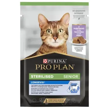 Purina Pro Plan Cat Sterilised 7+ indyk saszetka 75g