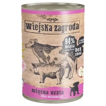 Wiejska Zagroda Mięsna uczta Puppy puszka 400g