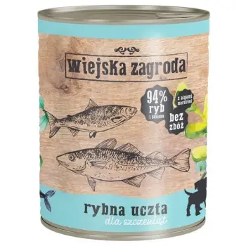 Wiejska Zagroda Rybna uczta Puppy puszka 800g