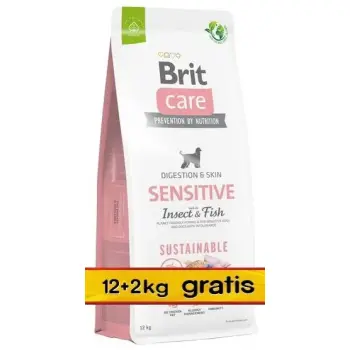 Brit Care Sustainable Sensitive Insect & Fish 14kg (12+2kg gratis)