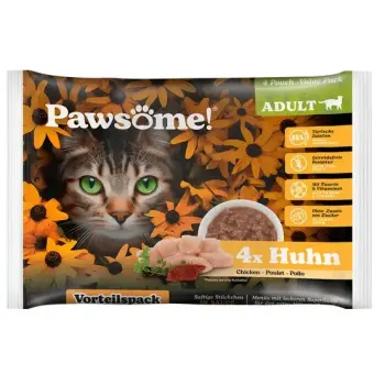 Pawsome Adult Huhn - kurczak saszetki 4x85g