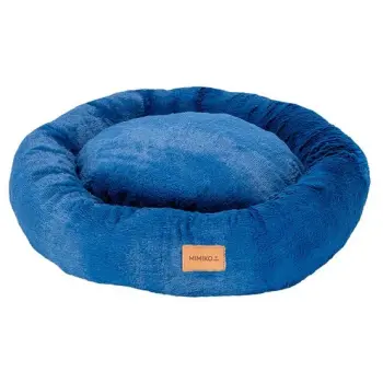 MIMIKO Pets Legowisko Shaggy okrągłe XL 75cm chabrowe