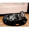 MIMIKO Pets Legowisko Shaggy okrągłe XL 75cm czarne