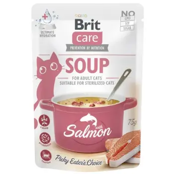 Brit Care Cat Soup Salmon saszetka 75g