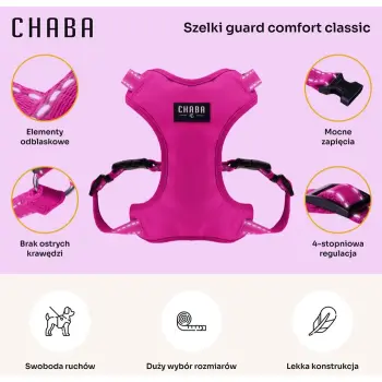 CHABA Szelki Guard Comfort Classic XL fuksja