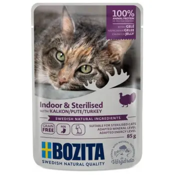 Bozita Cat Indoor & Sterilised Indyk w galaretce saszetka 85g