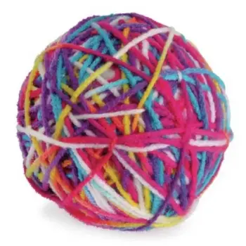 Camon Cat Toy Piłeczka z włóczką i dzwonkiem