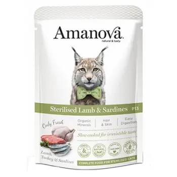 Amanova Kot Sterilised Lamb & Sardine saszetka 85g