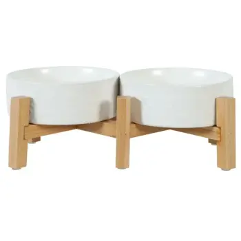 Zolux Miska ceramiczna dla psa i kota Keramo Duo 2x300ml biała
