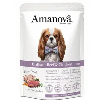 Amanova Dog Adult Brilliant Beef & Chicken - wołowina i kurczak saszetka 100g [P01]