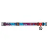 Collar WauDog Nylon Obroża nylonowa z QR-paszportem, plastikowy fastex, wzór LATO, 25mm/33-49cm