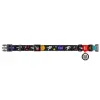 Collar WauDog Nylon Obroża nylonowa z QR-paszportem, plastikowy fastex, wzór NASA, 25mm/37-58cm