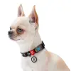Collar WauDog Nylon Obroża nylonowa z QR-paszportem, plastikowy fastex, wzór NASA, 25mm/37-58cm