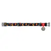 Collar WauDog Nylon Obroża nylonowa z QR-paszportem, plastikowy fastex, wzór POMARAŃCZE, 20mm/28-40cm