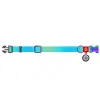 Collar WauDog Recycled Obroża nylonowa z QR-paszportem, gradient M 20mm x 28-40cm niebieski