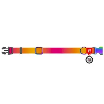 Collar WauDog Recycled Obroża nylonowa z QR-paszportem, gradient XL 25mm x 37-58cm pomarańczowy