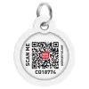 Collar WauDog Smart ID Zawieszka z QR-paszportem okrągła 3cm marshmellow