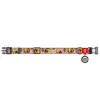 Collar WauDog Nylon Obroża nylonowa z QR-paszportem, plastikowy fastex, wzór AWOKADO NA RÓŻU, S 15mm/25-35cm